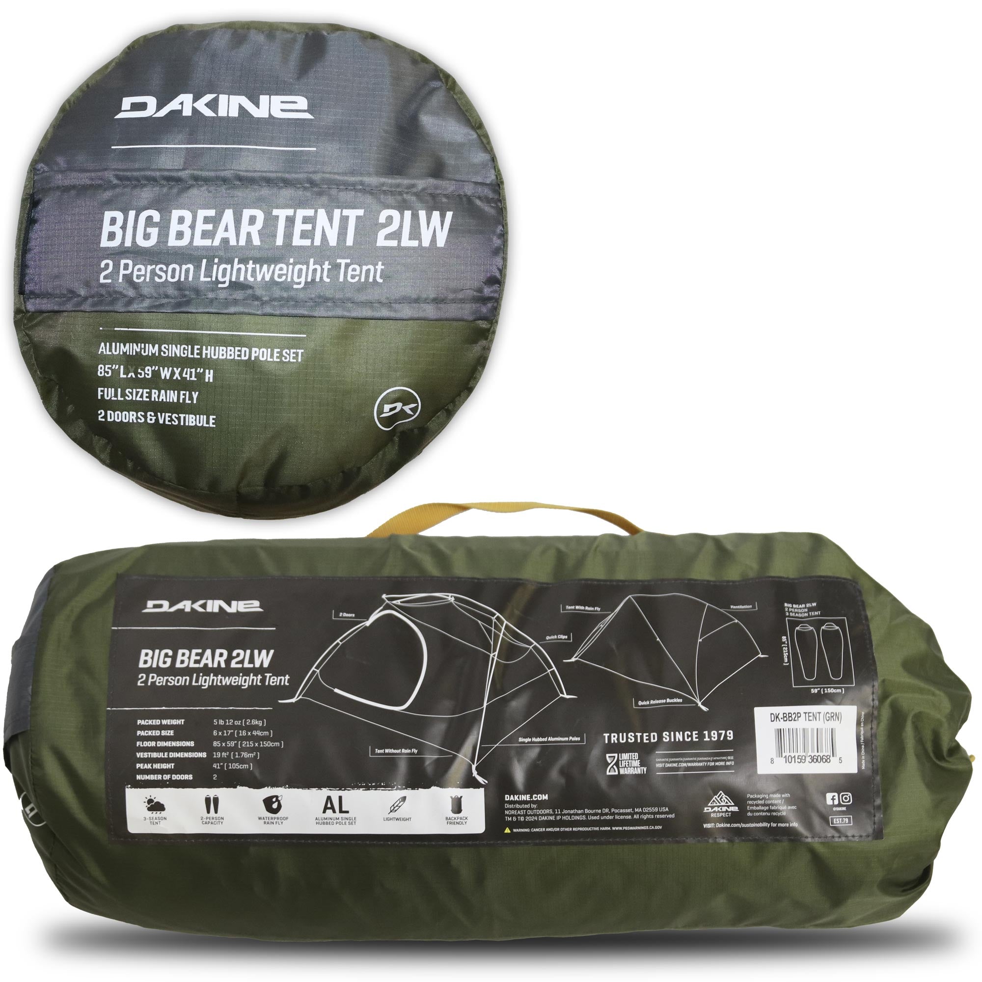 Big Bear 2-Person Tent - Utility Green/Mojave Desert